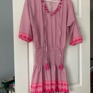 Pink boho dress